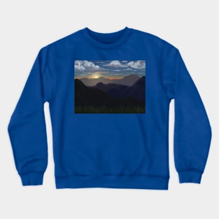 Sunset in the mountains Crewneck Sweatshirt